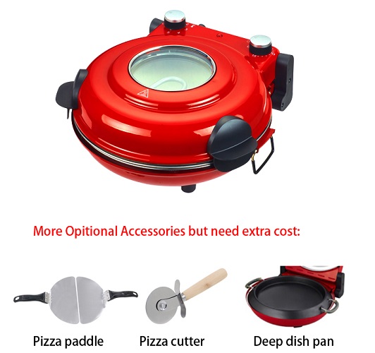 1200W pizza maker with View window