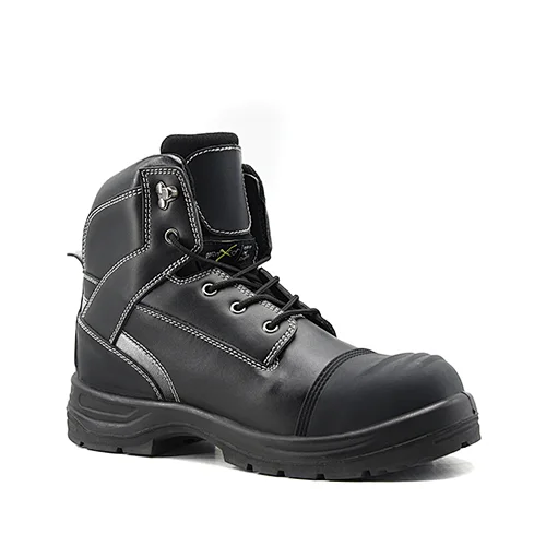 Middle Cut Leather Black Water Resistant Safety Boots