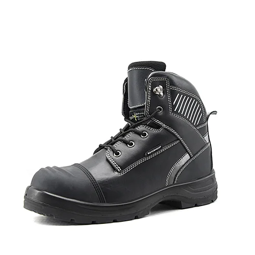 Low Cut Leather Black Water Resistant Safety Boots