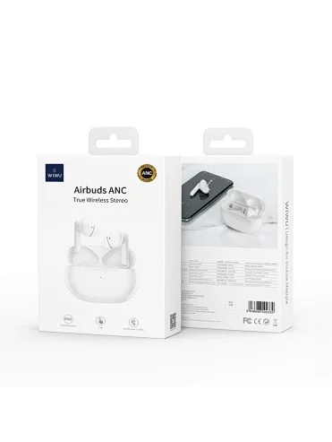 WiWU Airbuds in ear detection and wireless charging  bluetooth headsets for Mobile Phone devices HF sound