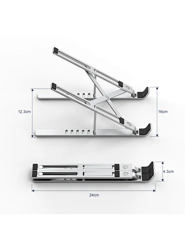 WiWU S400 Aluminum Alloy Folding Adjustable Lightweight Durable Laptop Stand