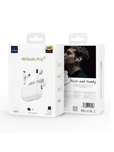WiWU Airbuds Pro 2F Arohia Chipset Wireless Bluetooth In-Ear headset for Mobile Phone devices HF sound