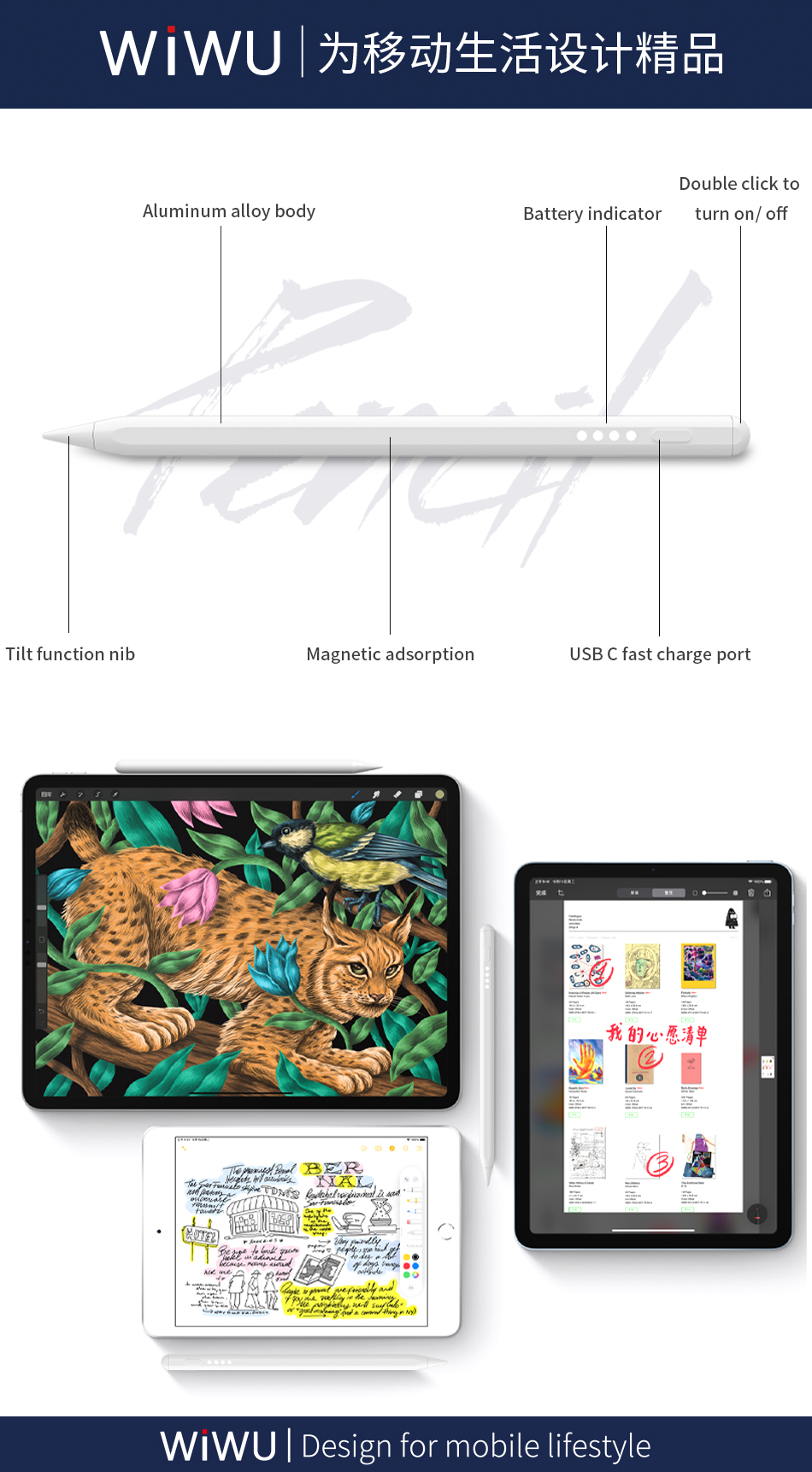 Funda Rígida para Accesorios, iPad Pro y Tablet de 11 Pulgadas Wiwu WIWU
