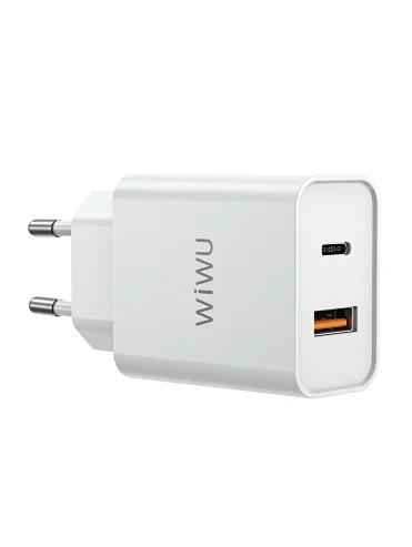 WiWU Dual USB  Quick Wall Charger 20W Fast Charging For Smart Phone