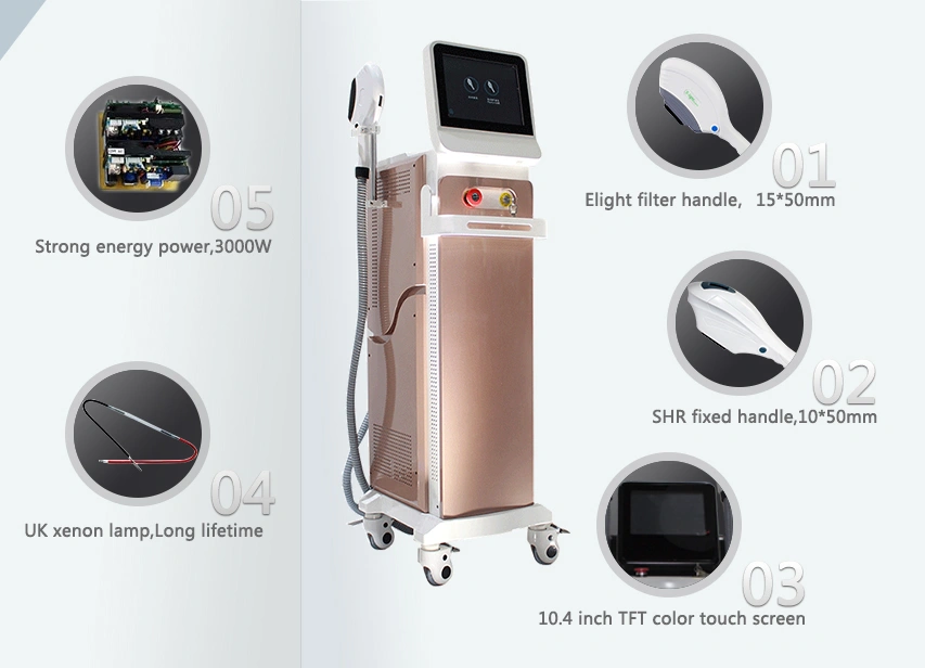 SHR IPL RF Elight hair removal machine