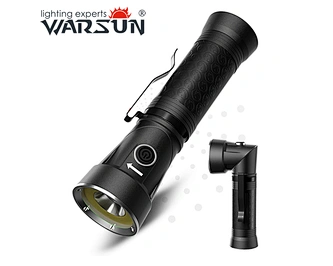 R9 Zoom Charge Flashlight-Head rotation-Side light-Magnetic