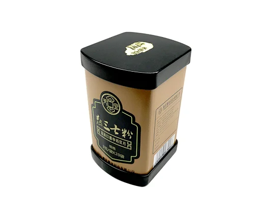 This tea canister tin is made of durable tinplate and can be customized with your own design.