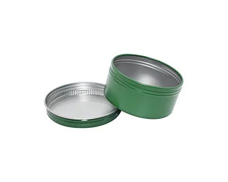 Wholesale Custom Metal Packaging Candle Oil Screw Top Lid Clay Argile Round Tin Can With Screw Lid