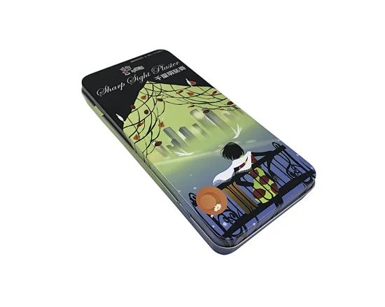 带铰链的化妆品包装铁盒