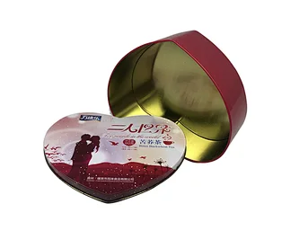 Manufacturer Custom Design Heart Shaped Tin Box Food Grade Candy Chocolate Tin Box Romantic Tin Gift Box For Valentine's Day