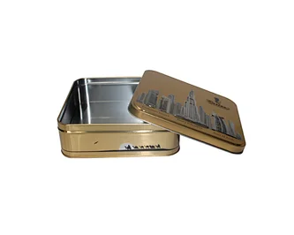 China Manufacturer Custom High Quality Empty Square Mooncake Biscuit Cookies Tin Boxes Airtight Cookie Tin Can