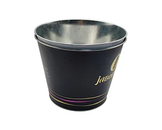 Hot sale galvanized metal tin bucket custom metal popcorn tin can