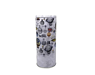 Luxury round coffee tin case factory OEM custom print metal coffee tin