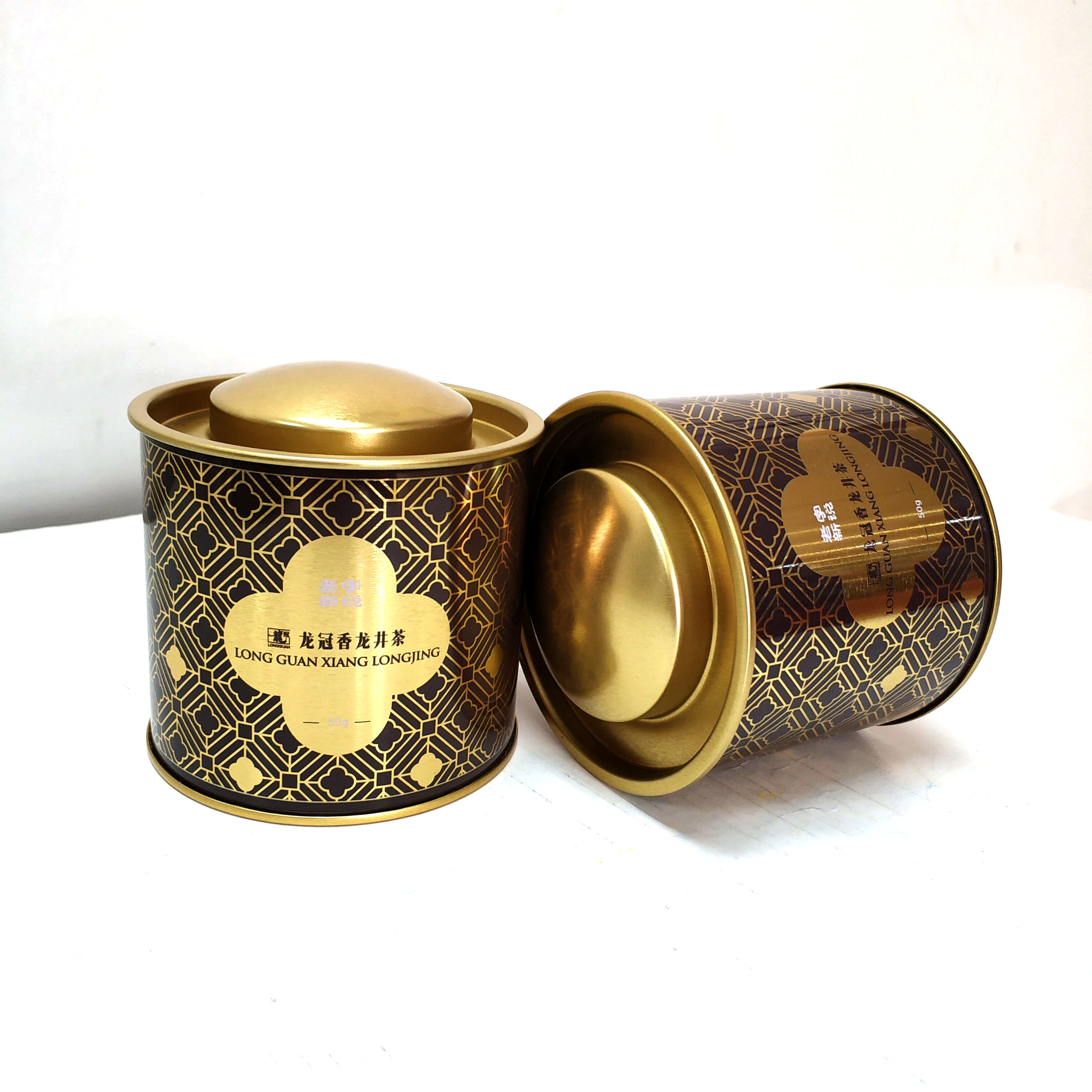 Store your tea and accessories in style with this high-quality decorative tin containers.