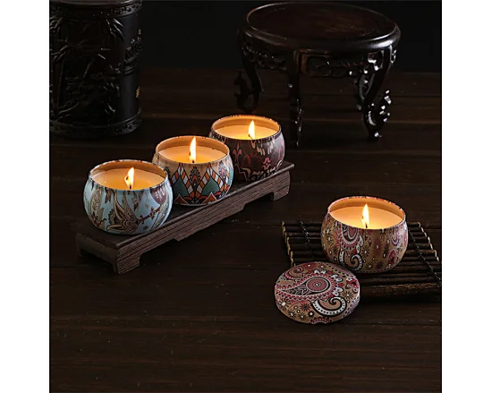 black candle tins
