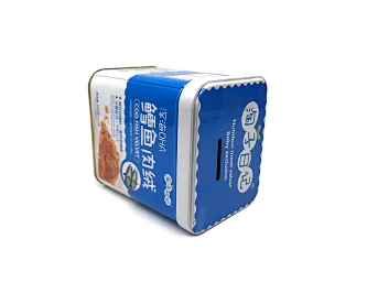 批发好价格定制图案金属锡罐食品锡盒长方形硬币锡盒圣诞礼物包装