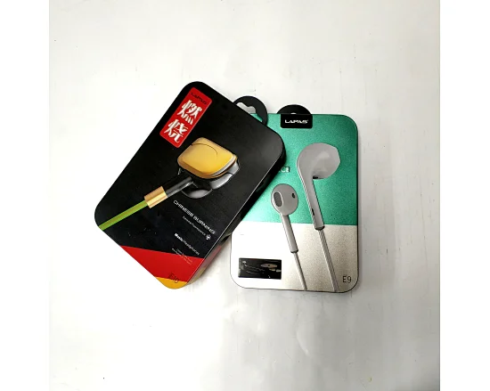 Store your headphones in style with these luxury metal tin storage containers. Available in custom sizes and designs.