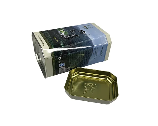 长方形金属铁盒，铁盒茶，空金属咖啡罐