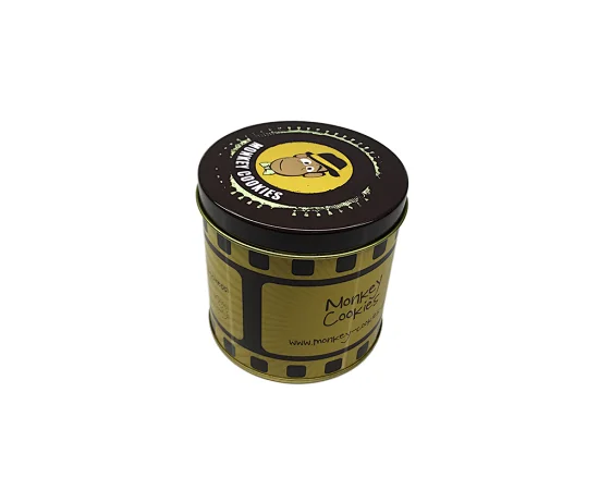 round storage tin container