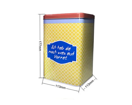 Wholesale Square Tea Container Tin Gift Box