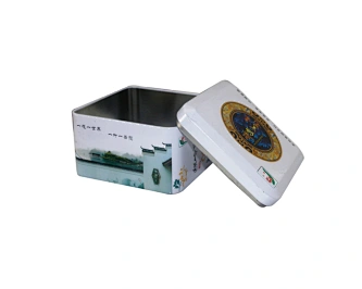 Custom Square Metal Tin Tea Printed Vintage Metal Tin Box Tin Canisters For Tea