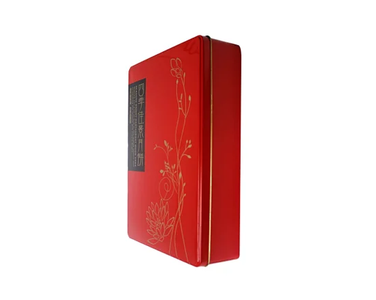 A stylish tin box perfect for packaging tea, candy, and other goodies. Customizable for a personal touch