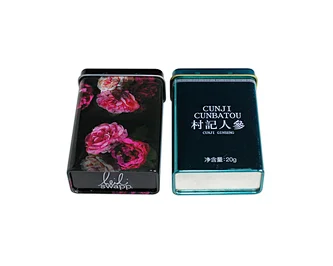 Factory wholesale hinged tin box flip open tin case for food packaging