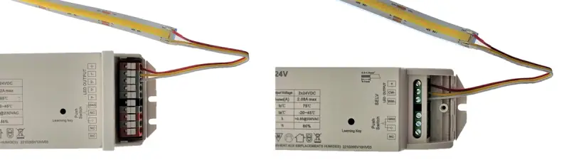 2 different ways of connection in CCT led driver for led strip light