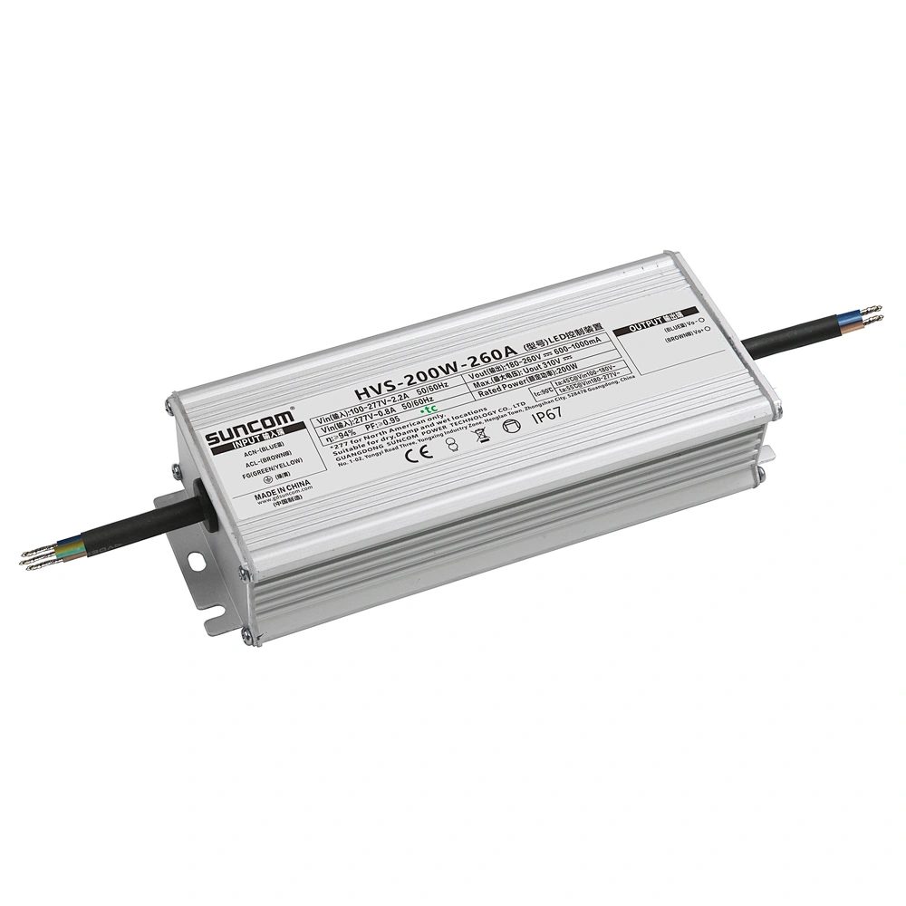HVS High Quality 200W Output 180-260V LED Street Light Driver