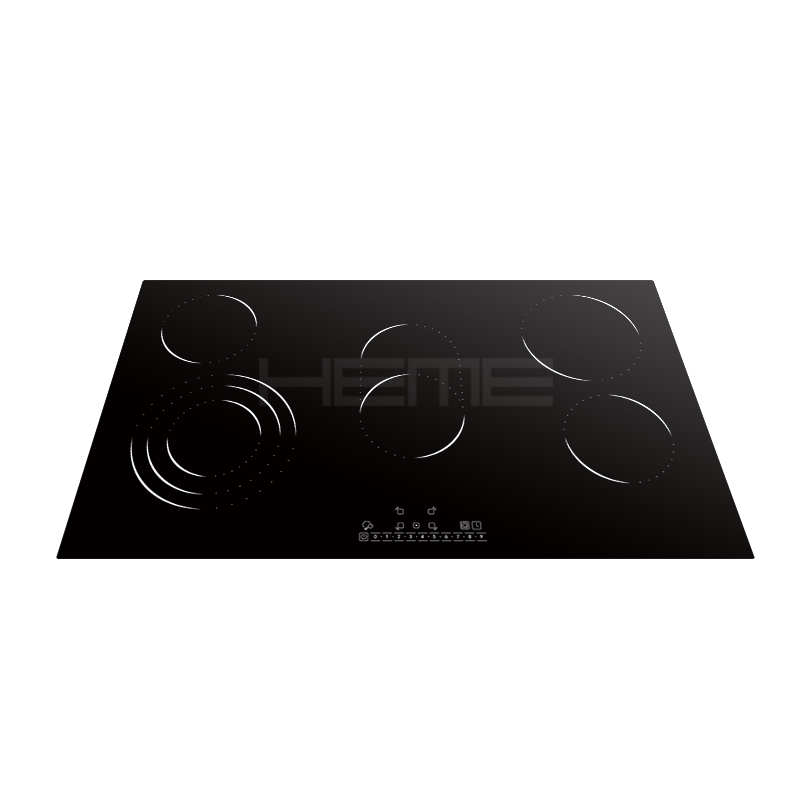 ceramic glass 5 zone electric cooker hob