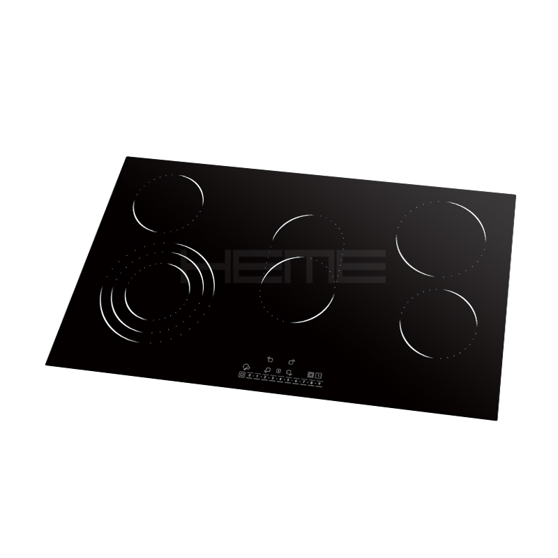 ceramic glass 5 zone electric cooker hob