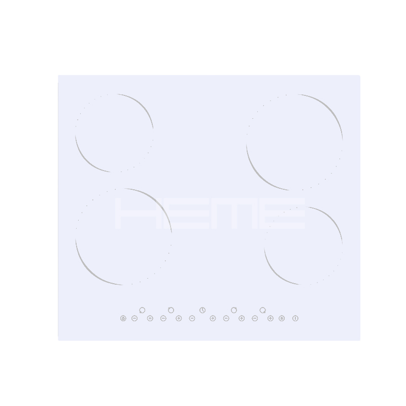 white glass ceramic hob