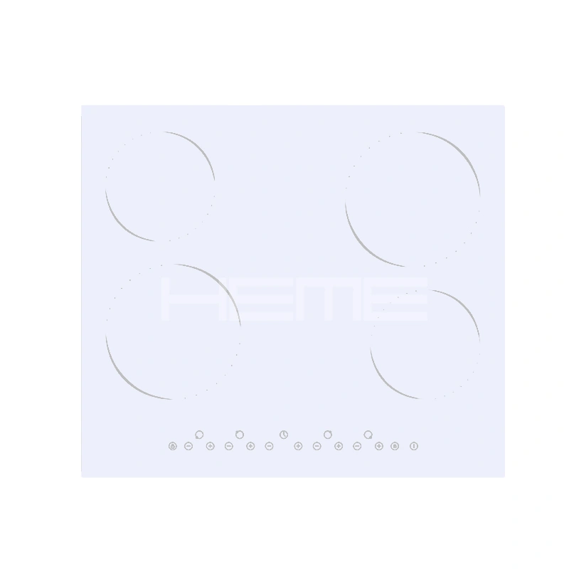 white glass ceramic hob