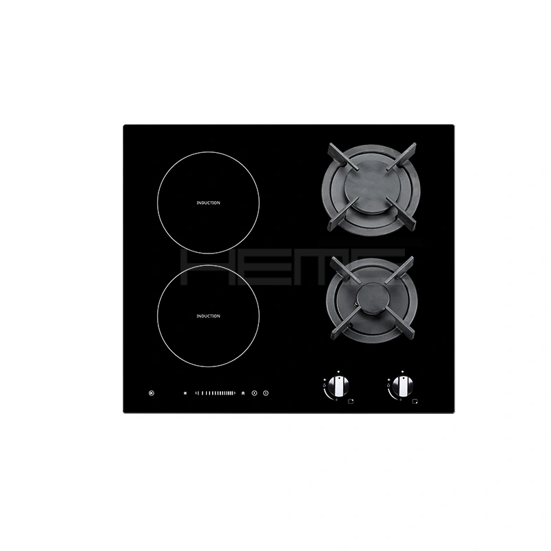 OEM ODM supplier built in 60cm glass panel 4 burner gas and induction hob