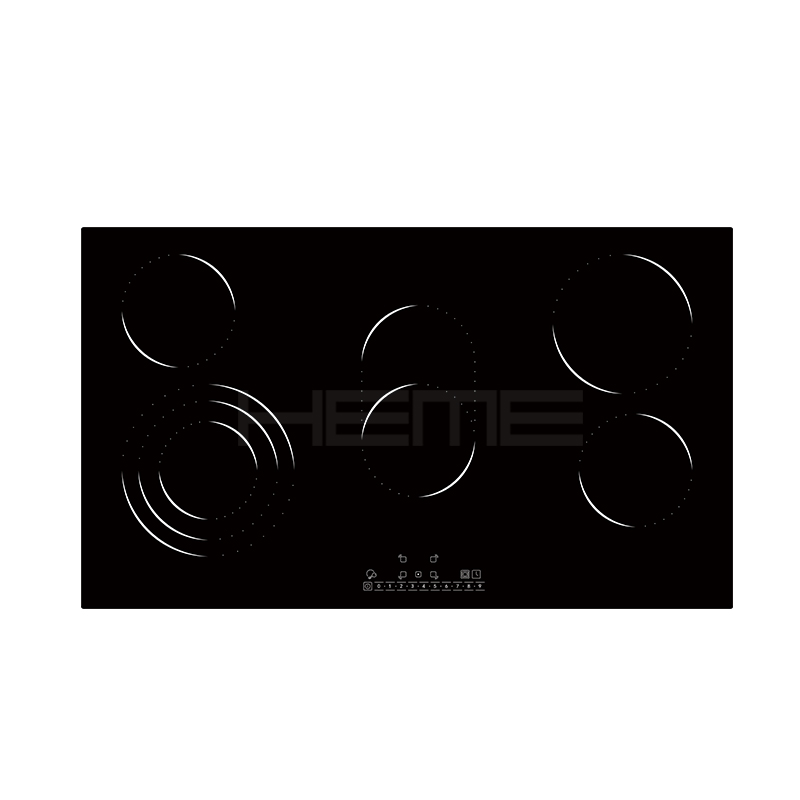 ceramic glass 5 zone electric cooker hob