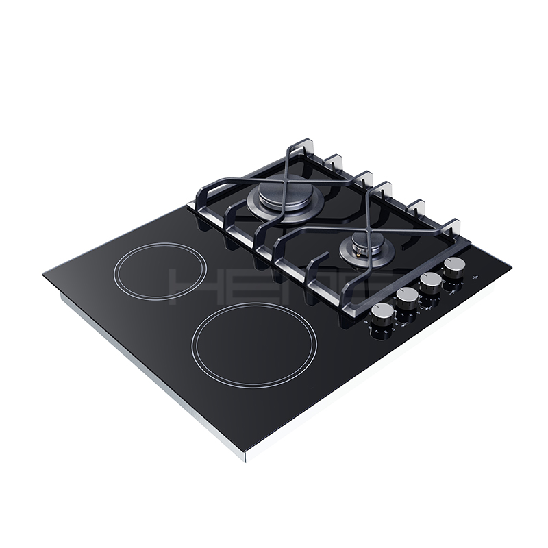 ceramic hob with gas burner