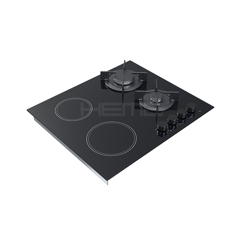 China hybrid cooktop manufacturer built-in 60cm 2 gas burner and 2 ceramic burner cooktop