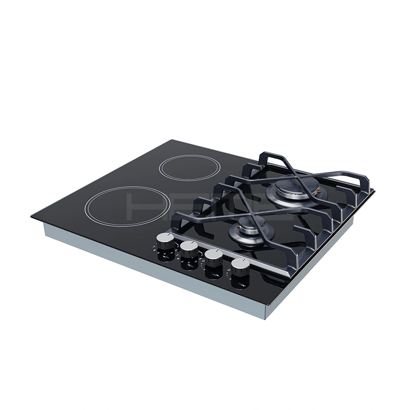 ceramic hob with gas burner