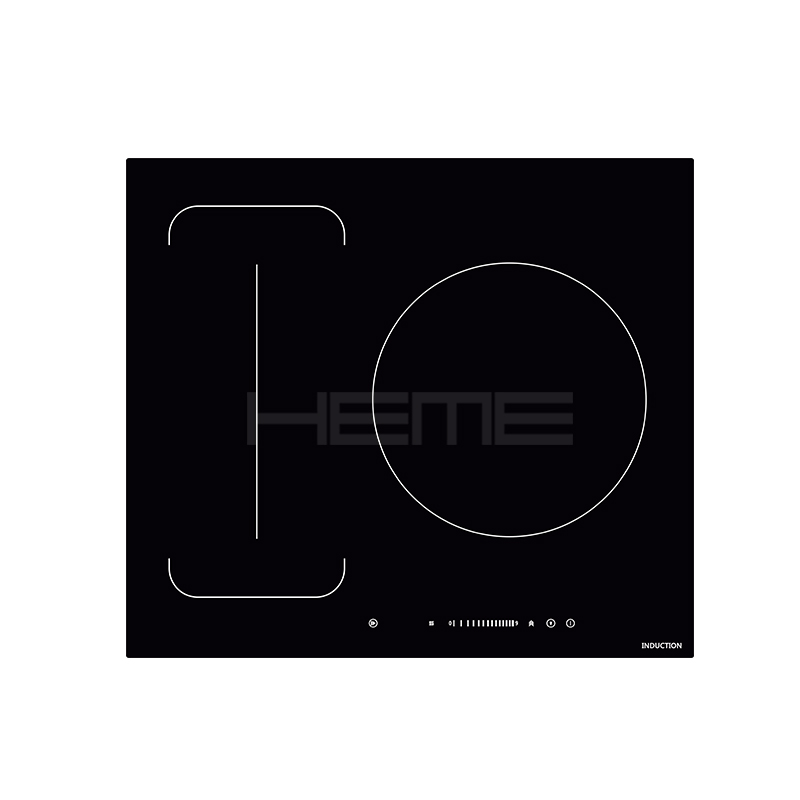 Hot sale built in 3 burner hob black glass free zone induction cooktop