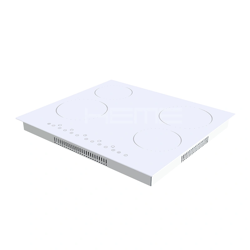 white glass ceramic hob