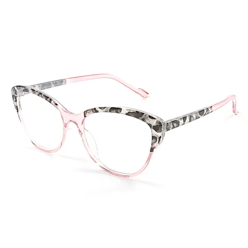EMMA Wholesale Fashion Cat Eye Shade Anti Blue Light Lens Optical Glasses LR-P7854