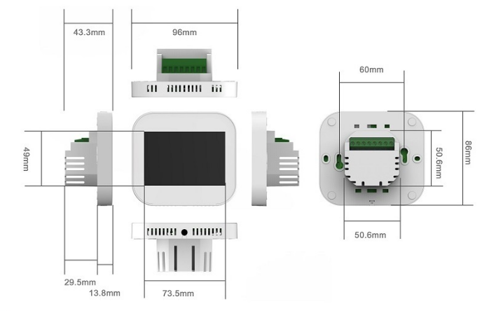 touch screen heating thermostat for boiler/valve/underfloor water control