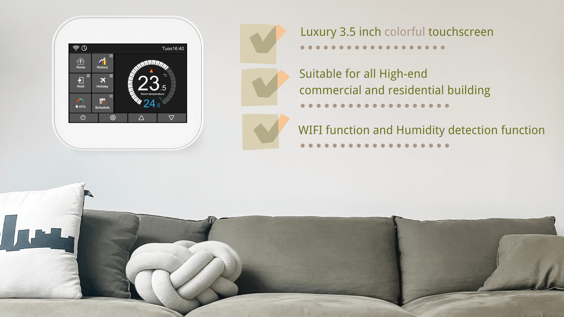 Programmable Thermostat Breeze Controls