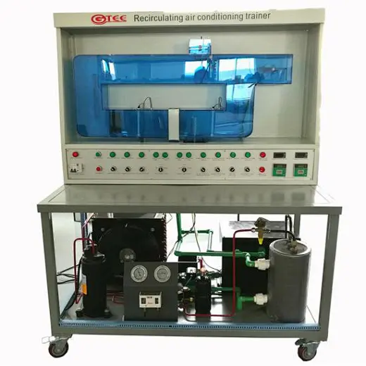Recirculating air conditioning trainer educational equipment