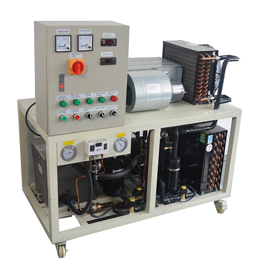 Heat pump with dual mode evaporator training device educational equipment