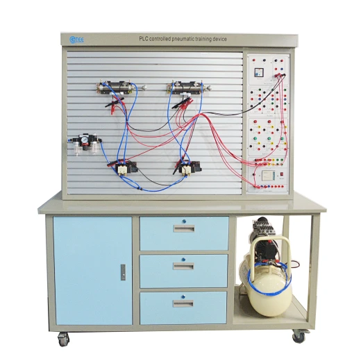 PLC controlled pneumatic training device educational equipment