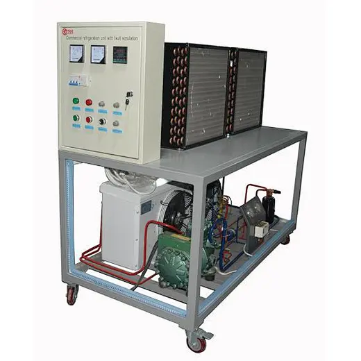 Commercial refrigeration unit with fault simulation educational equipment