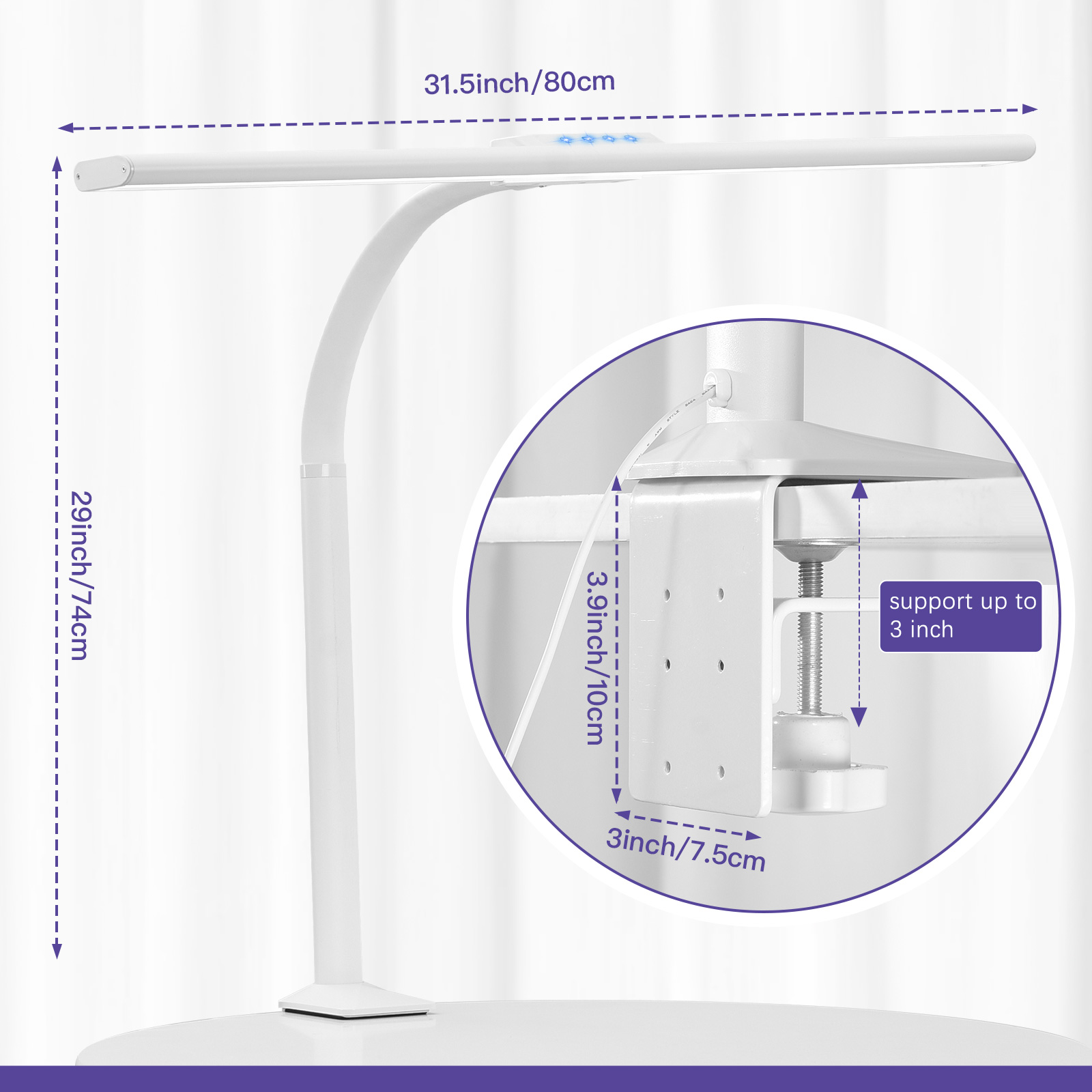 Clamp Led Desk Lamp , Manufacturer Shenzhen Ruibeite Optoelectronic