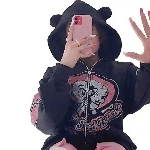custom rhinestone hoodie