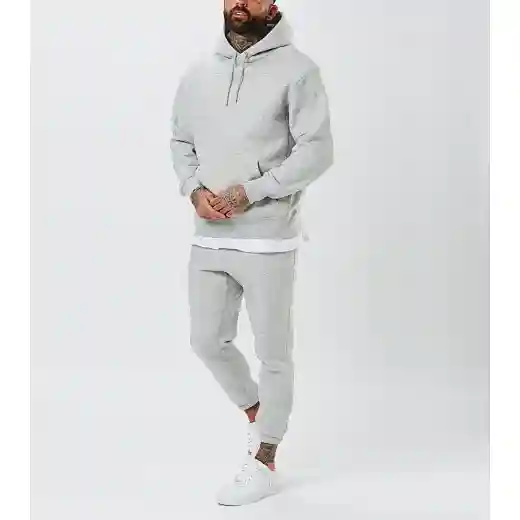 Mens Tracksuit Skinny Jogger Fitness Fleece Jogger Sets